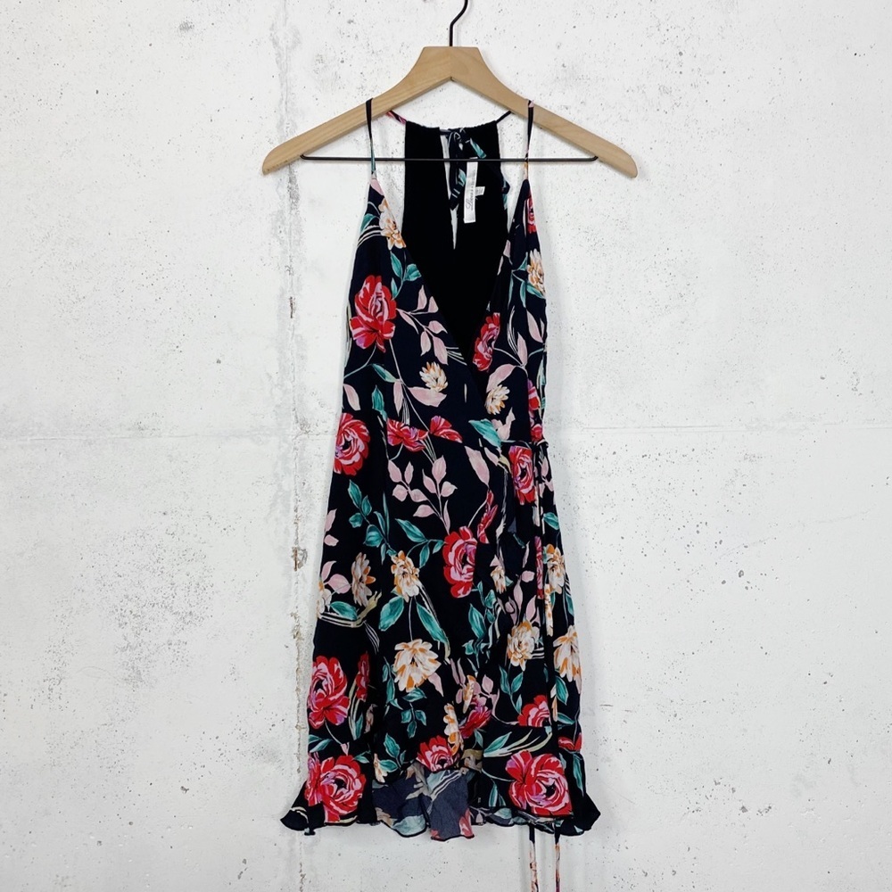 Lovers and Friends Gigi Floral Wrap Mini Dress Size Small